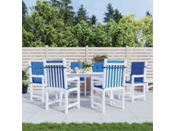 Vidaxl Almofadões Lombares P/ Cadeiras De Jardim 6pcs Oxford Azul Real