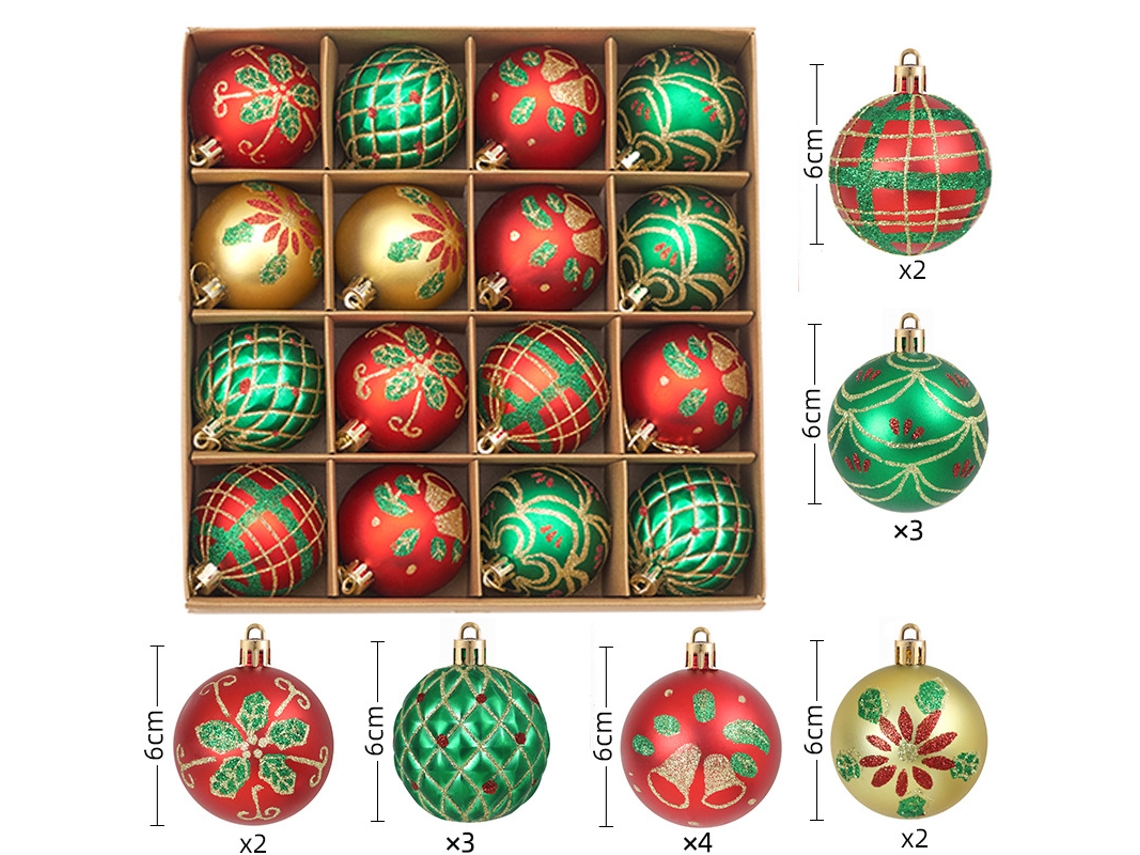 Conjunto De Bolas De Natal, Enfeites De Rvore De Natal Cuich (conjunto 24)