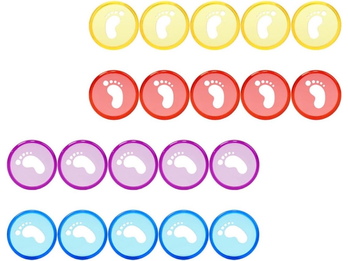 Homoyoyo Conjunto De 20 Discos Encadernação Para Folhas Soltas, Anéis De Plástico Nas Cores Roxo, Azul, Laranja E