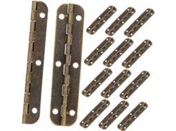 Conjunto De 20 Dobradiças Piano Longas E Reforçadas, 150x10mm, Em Ferro, Com Ângulo De 180°, Para Armários
