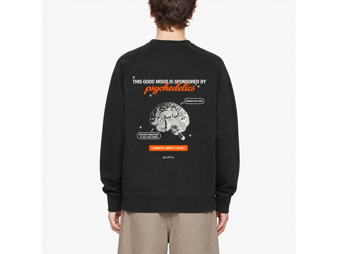 Rockinstone Sponsored By Psychedelics Tm Classic Sweatshirtdouble-sided Print Unique Designer Style