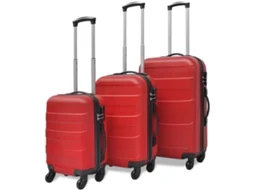 Conjunto de 3 Malas de Viagem VIDAXL Rígidos Vermelho (45,5/55/66 cm)