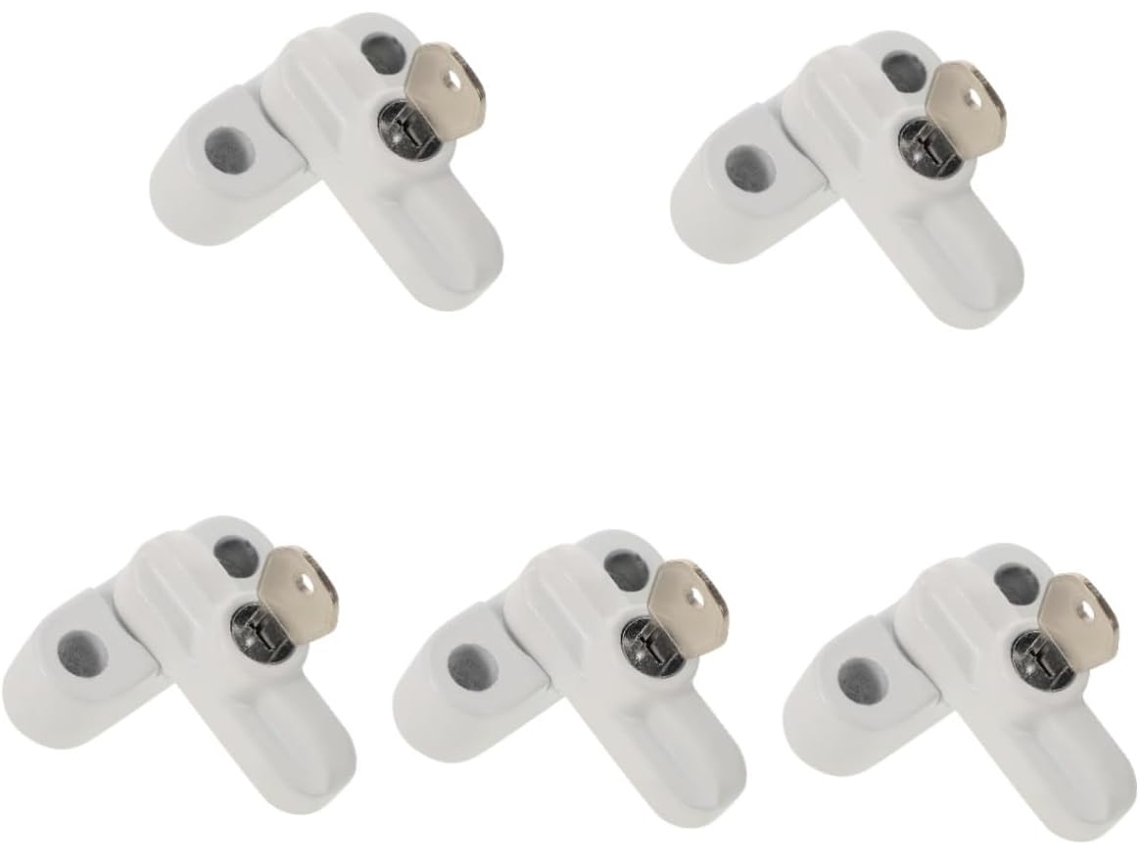 Kit De 5 Peças Com Trava De Segurança Para Janelas, Incluindo Chave, Para Meninos E Meninas.