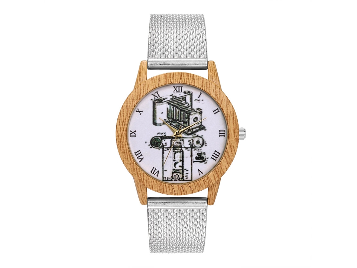 Relógio de Pulso Masculino/feminino de Quartzo Elegante Moderno Presente (prata)