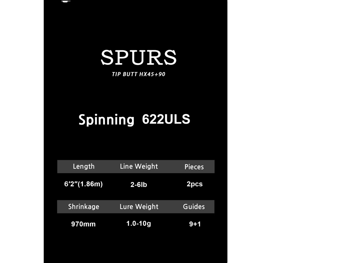Vara De Baitcasting, Ação Rápida, Design Leve, Spurs Pro-622uls