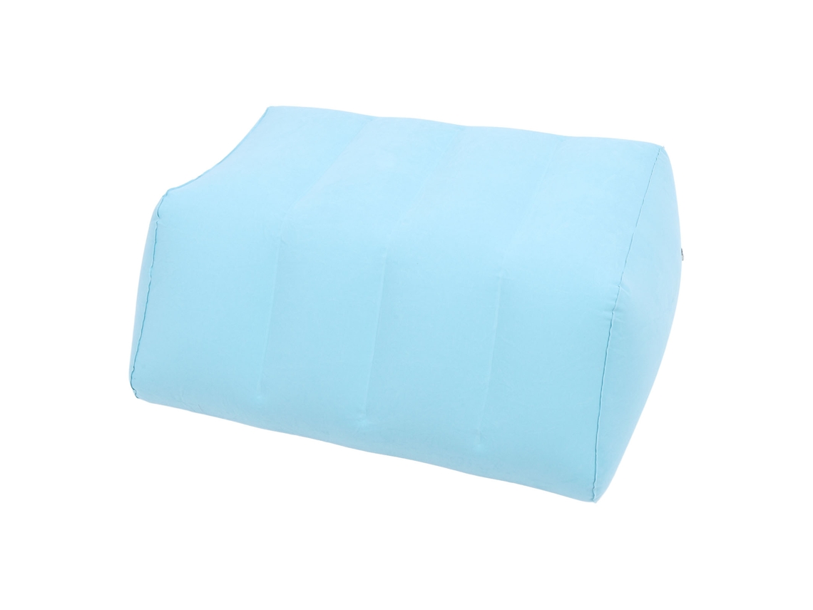Travesseiro Inflável de Elevação de Pernas PVC Flocagem Azul para Dormir Swelling Portátil | S/MARCA