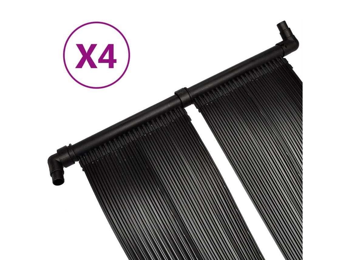Aquecedores solares para piscina Paineis, conjunto de 4 peças, 80x620 cm, EXCLUSIVO DA MAISON