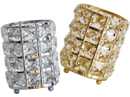 Porta canetas de Cristal Stobaza 2 Peças, Organizador Multifuncional para Mesa e Maquiagem, Elegante Porta pin