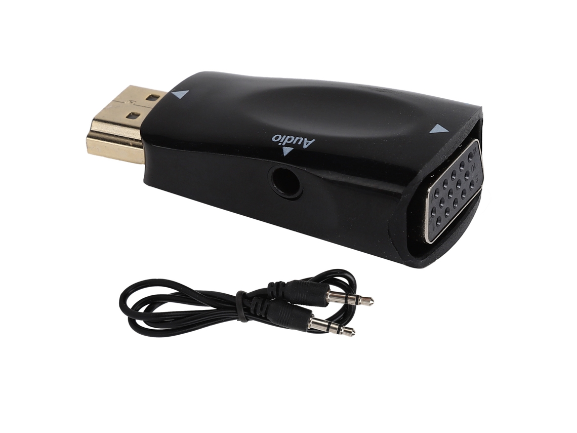ADAPTADOR CONVERSOR HDMI PARA VGA COM CABO DE ÁUDIO 1080P HD MULTIMEDIA INTERFACE