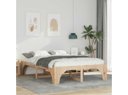 Vidaxl Estrutura da Cama Castanho 140 X 200 Cm
