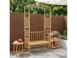 Vidaxl Arco De Jardim Com Banco 115 X 50 X 205 Cm Bambu