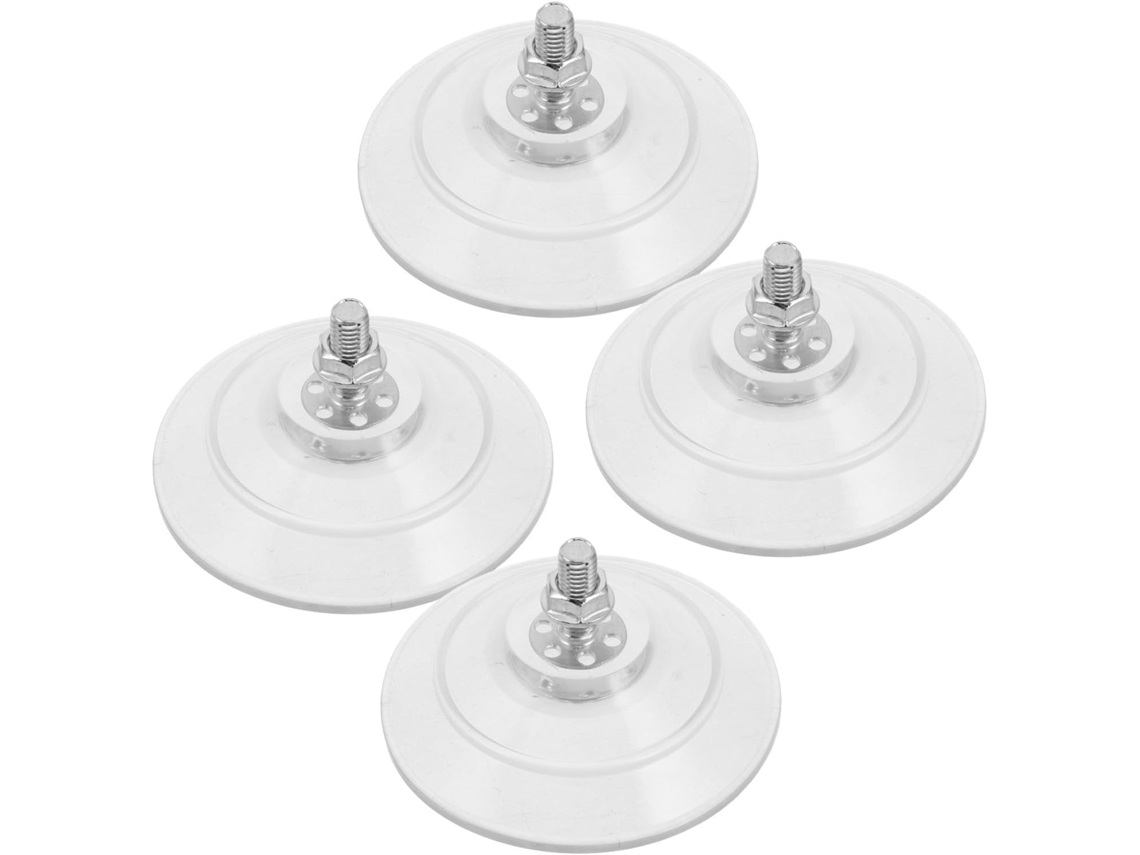 Conjunto De 4 Ventosas Transparentes Pvc Com Porcas, Parafusos E