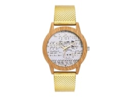 Reloj De Pulsera Analógico De Cuarzo Con Correa De Malla Para Mujer Y Hombre Oro