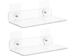 Prateleira De Armazenamento Acrílico Para Parede, Para 2 Peças, Ideal Para Banheiro E Cozinha
