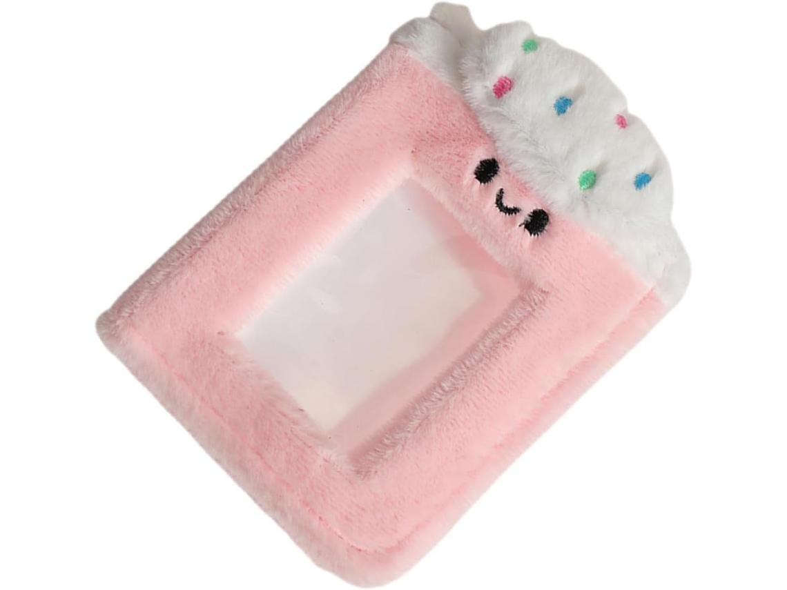 Hemobllo Álbum Photo En Peluche 3 Pouces Álbum Photo Créatif Pochette Couverture Rose En Peluche Douce Fait