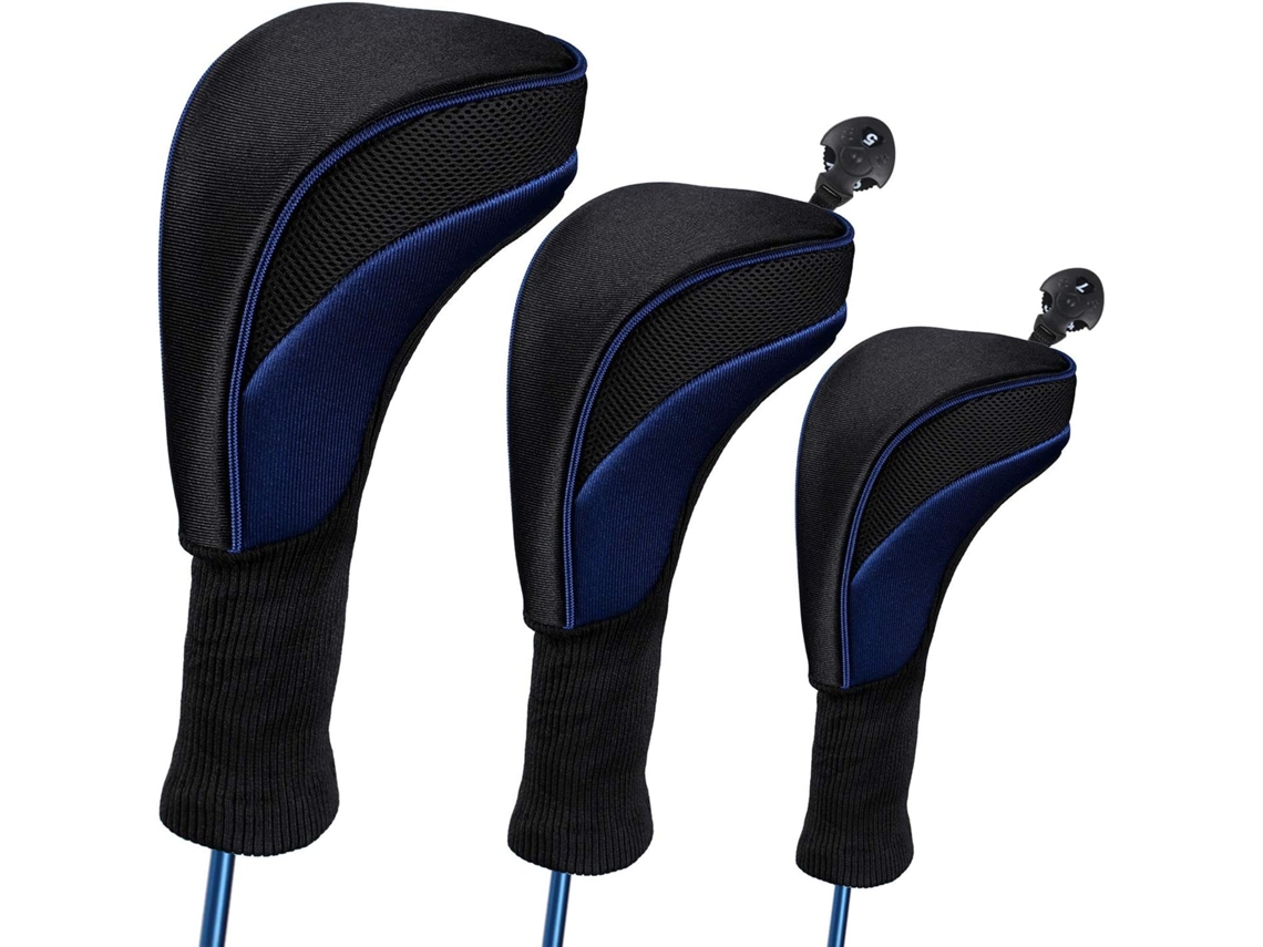 Conjunto de 3 Capas para Tacos de Golfe, Compatíveis com Cabeças Pilot 1/3/5 e Fairway Woods | S/MARCA
