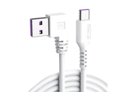 Cabo De Dados Usb Para Type-c Com Ângulo Reto 90 Graus, Carregamento