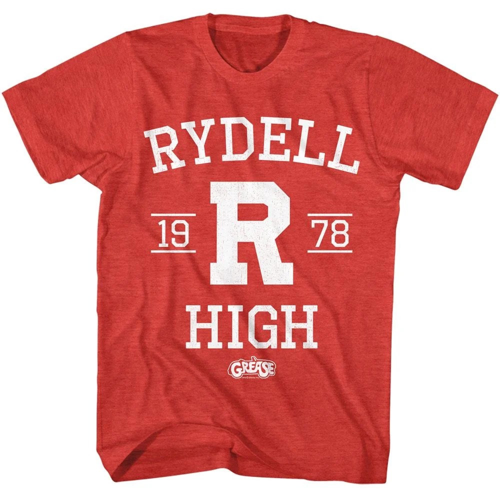 Rockinstone Grease Rydell High Red Heather T-shirt Size:s