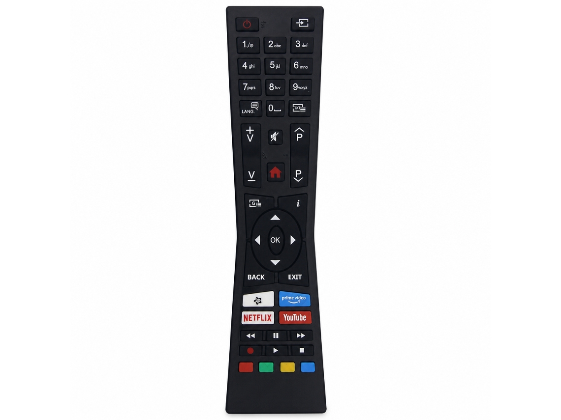 Comando À Distância Para Tv Compatível Com Jvc Rm-c3337, Com Atalhos Netflix, Youtube E Prime Video
