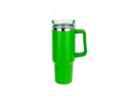 Garrafa Térmica De 40 Oz Com Alça E Canudo, Presente De Aniversário Para Mulheres E Homens Ly Ebike (verde Grama)