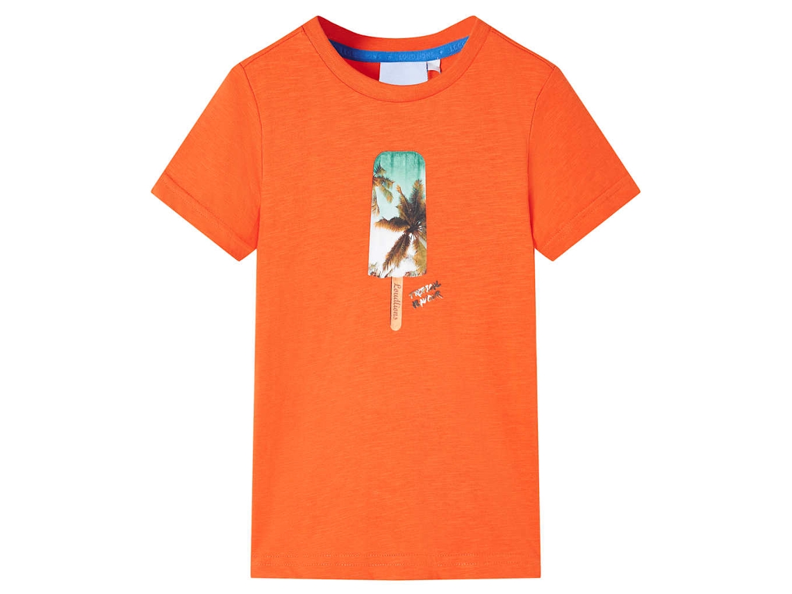 T-shirt De Criança Laranja-escuro 128