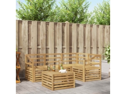 Vidaxl Conjunto De Sofás Para Exterior 5 Unid. Branco
