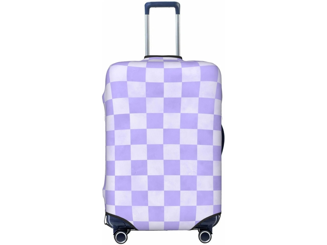 Capa Protetora Novastar para Malas com Estampa Xadrez Lilás 53 cm S/MARCA