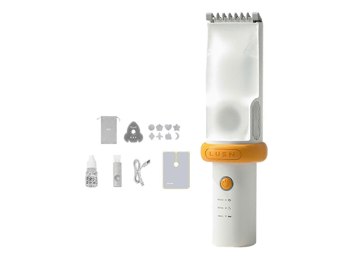 Cortador De Cabelo Para Bebê Com Sucção E Baixo Ruído (branco E Laranja)