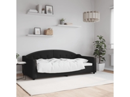 Sofá cama 90x190 cm tela negra