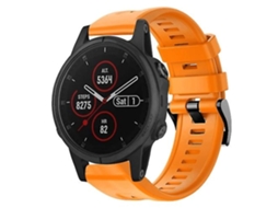 Lurelia Pulseira, Compatível Com Garmin Fenix 5s Plus De Silicone Laranja, Acabamento Moderno