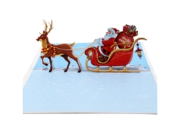 Cartão De Felicitações Estéreo De Natal Em 3d Com Rena, Presente Criativo De Ano Novo Aquaforge