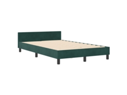 Conjunto 1 Cama Moderna Vidaxl Verde Veludo (120 X 200 Cm)