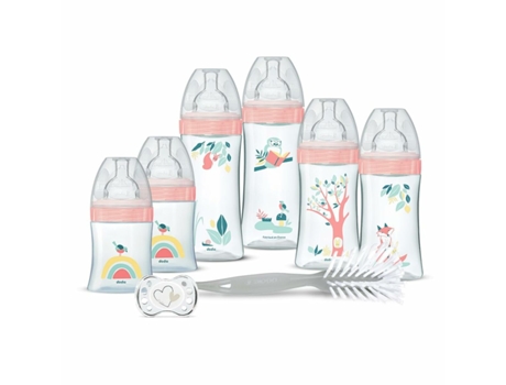 Conjunto de Biberões DODIE Cor de Rosa 8 Peças