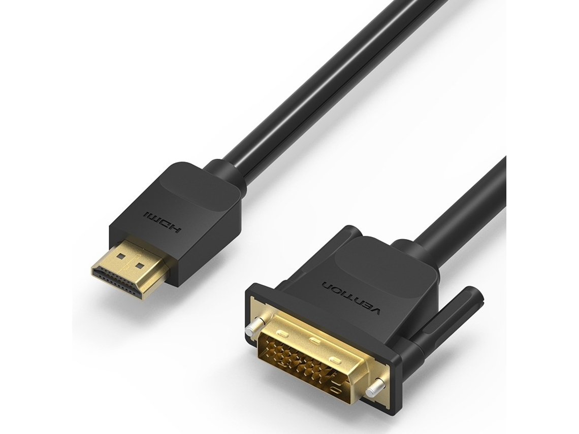 Cabo adaptador Lurelia HDMI para DVI, 2 m, preto