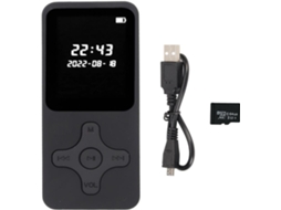 Leitor Mp3/Mp4 YIZHOOD 01A Ecrã Lcd Digital de 1.77Inch 64G Preto