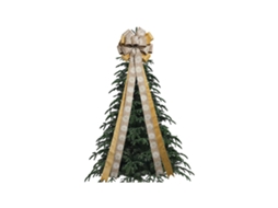 Decoração De Laço De Natal Com Floco De Neve E Linho