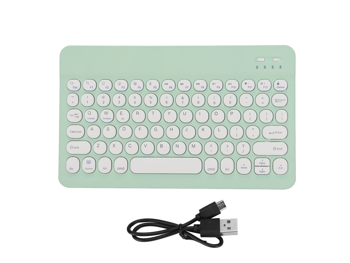2026zentro-teclado Sem Fio Conexão Estável Para Celular Tablet Laptop Acessórios Ios Android Windows Verde