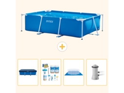 Intex Piscina Com Estrutura Retangular - 300x200x75 Cm - 5-peças S77