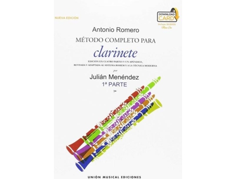 Livro MÉTODO COMPLETO PARA CLARINETE de Julián Menéndez