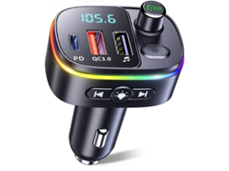 Car Bluetooth Yizhood T65 Qc3.0 Pd18w Rgb 9 Backlit Black