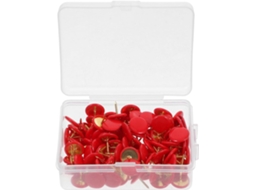 100 Tachinhas Vermelhas De Ferro Para Quadros Escritório E Domésticos, Fáceis De Perfurar E Confiáveis Para Cartazes