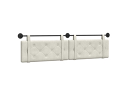 Conjunto 1 Cabeceira Suspensa Vidaxl Creme Veludo (210 X 55 X 5 Cm)