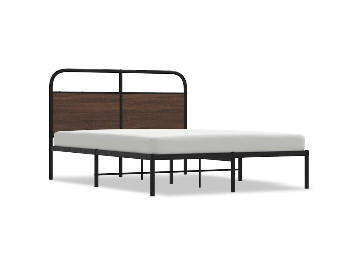 Bed Frame, Bed Frames Vidaxl Marrom Madeira Processada (120 X 200 Cm)