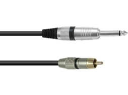 Cabo Adaptador OMNITRONIC RCA/Jack 0.9m bk