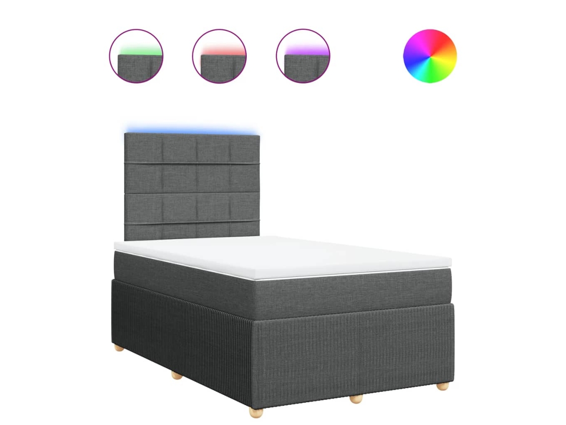 Box Spring Bed, Box Spring Beds Vidaxl Cinzeto Tecido (120 X 190 Cm)