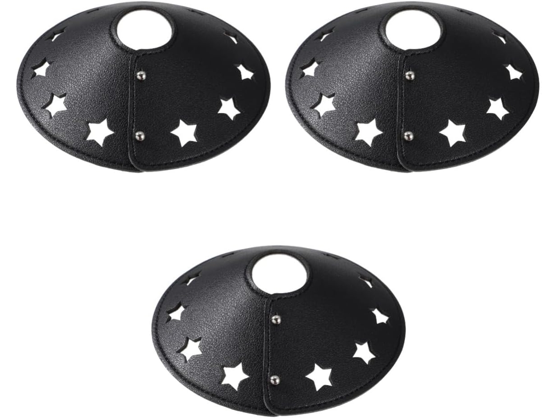 Conjunto De 3 Abajures De Couro Para Lustres - Decoração Elegante Para Casa E Parede