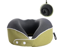 Travesseiro De Pescoço De Espuma Viscoelástica Portátil Em Formato De U Para Viagem, Suporte Cervical, Verde Slowmoose