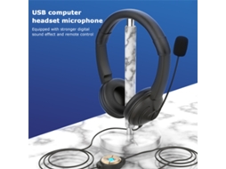 Fone de Ouvido Mali USB com microfone, anti ruído, controle de volume, para centro de chamadas, computador