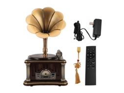 Tocador de Música Bt Cd Usb Aux LAXISCREED Marrom