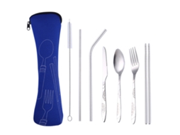 Conjunto de Talheres Portátil em Aço Inoxidável para Exteriores Conjunto de Sete Peças NEVEANCE